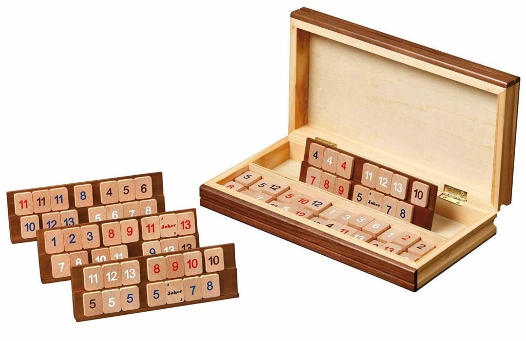 wooden philos rummy set in wood box