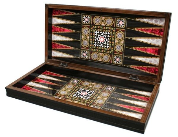 mother of pearl backgammon set