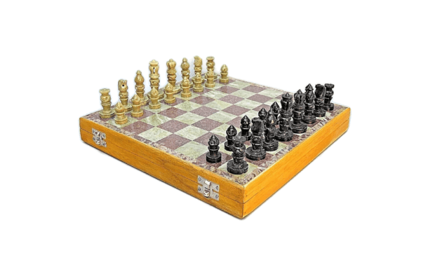marble chess set with marble chess pieces