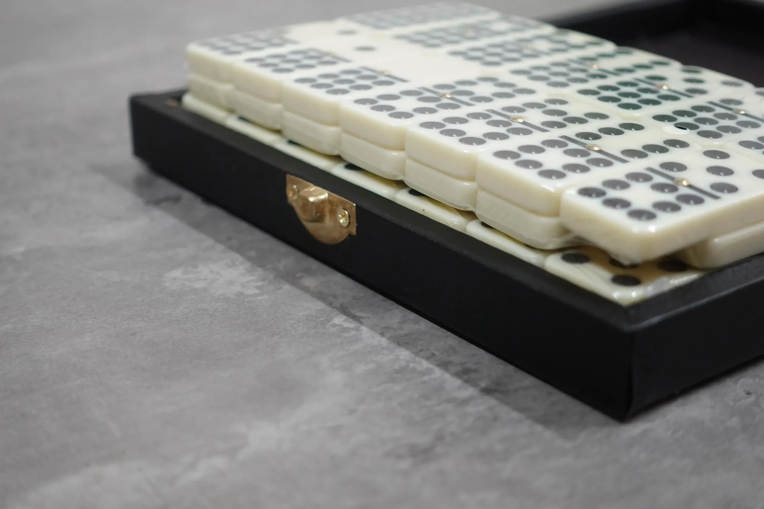 Double 9 Dominoes in Leather Case - Image 4