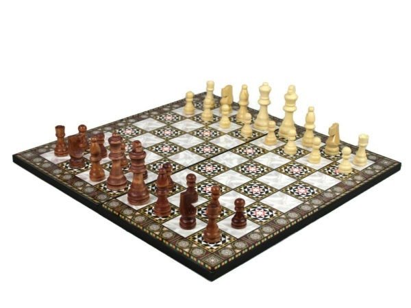 mother of pearl chess set