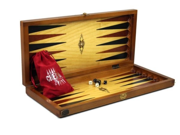 handmade wooden backgammon board