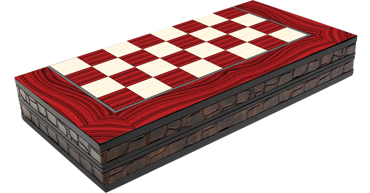 red elegance backgammon set