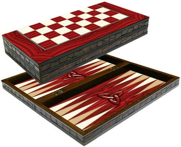 red elegance backgammon board