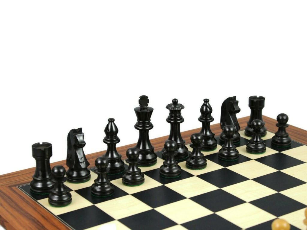 ebonised german staunton chess pieces