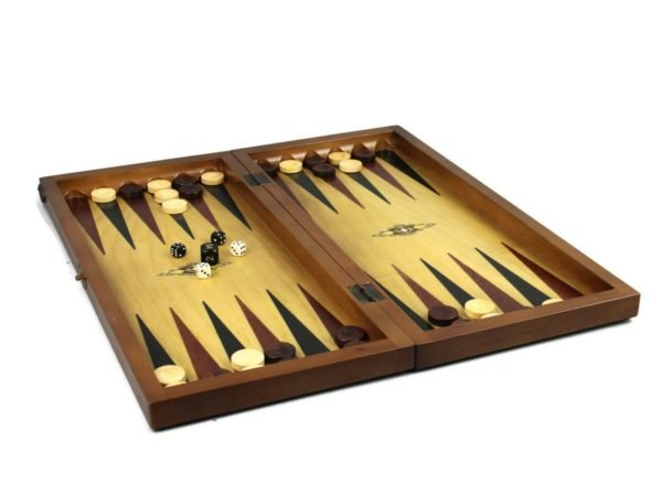 handmade wooden backgammon board