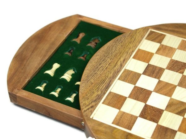 round chess board drawer