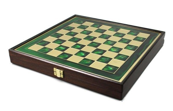 green framed chess board