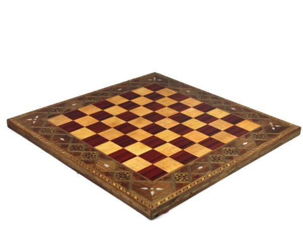 wooden chess board burgundy