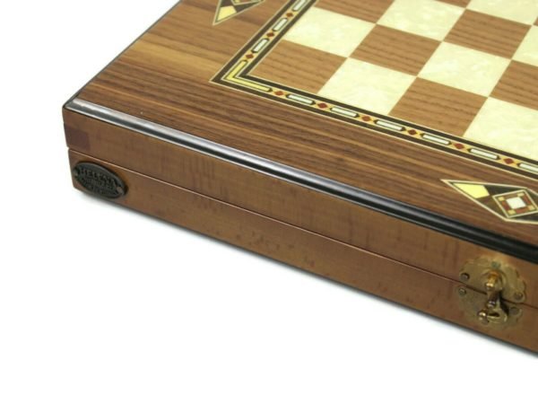 handmade wooden backgammon set helena