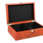 Chess Box Large Burl Root Wood With Metal Clasp 3.75″