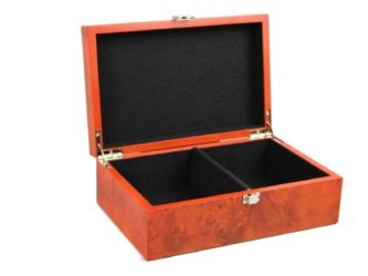 Chess Box Large Walnut With Metal Clasp 3.75" 