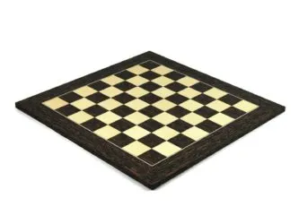 Isle of Lewis I Ivory & Brown Resin Chess Pieces 3.5″ With Tiger Ebony Chess Board 20″