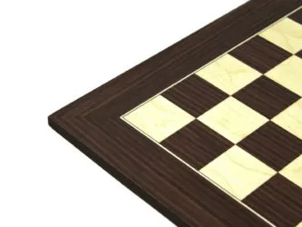 Isle of Lewis I Ivory & Brown Resin Chess Pieces 3.5″ With Macassar Chess Board 20″