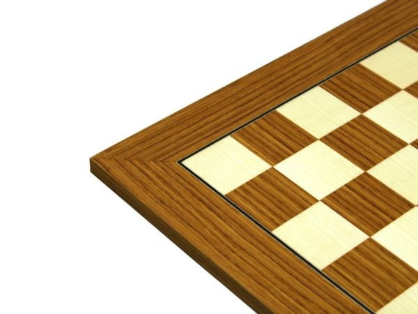 teak chess board corner