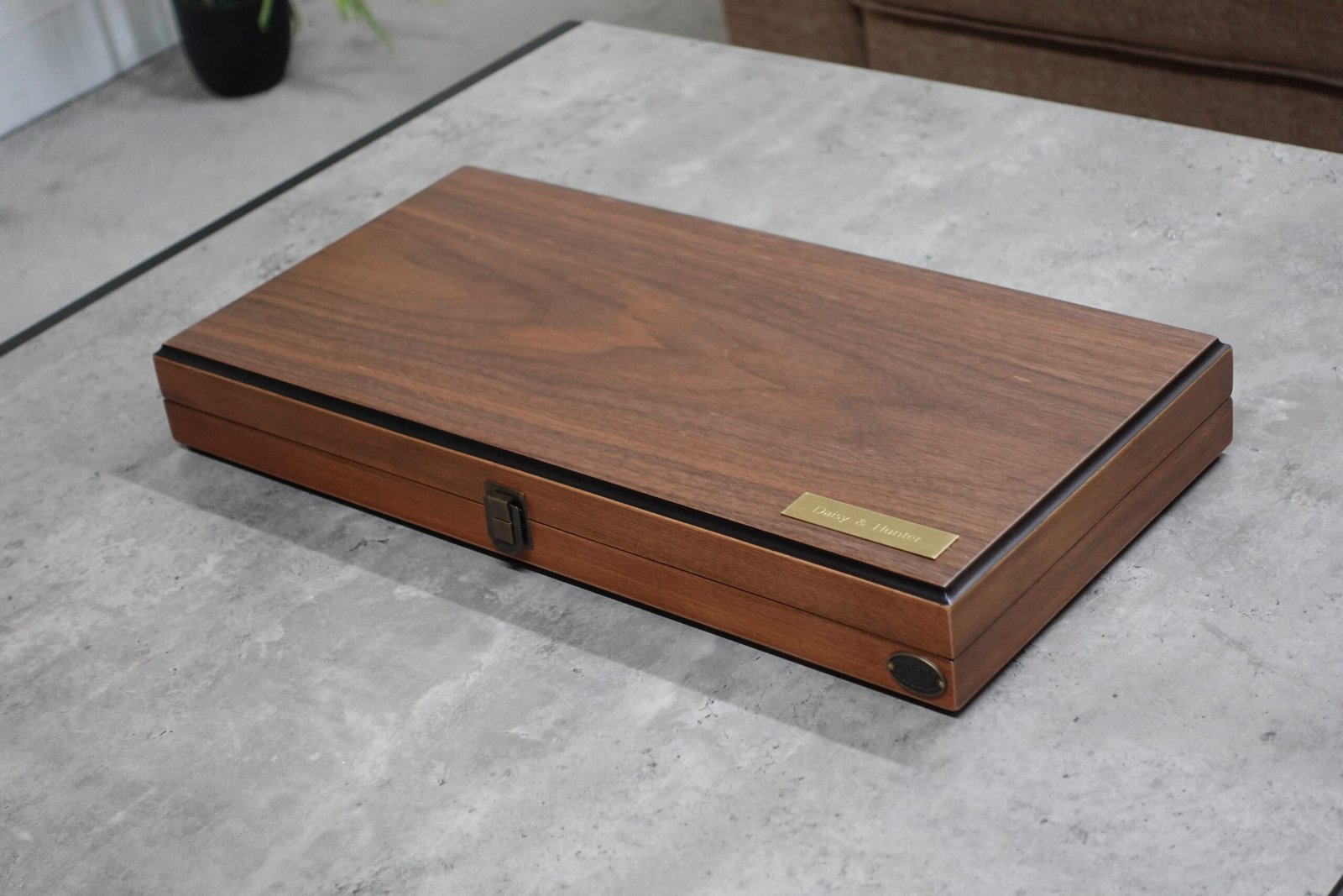 Helena Woodland Walnut Backgammon Set 20 Inch