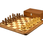 Original Range Chess Set Sheesham Flat Board 16″ With Downhead Staunton Chess Pieces