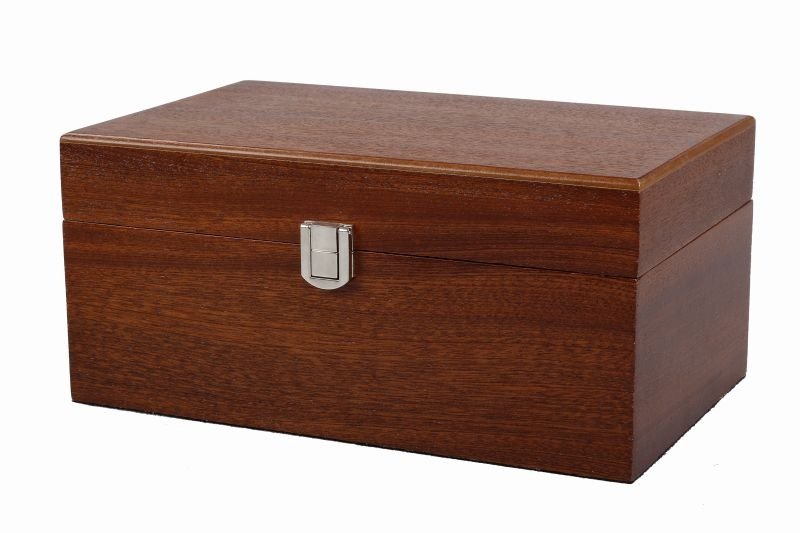 mahogany chess storage box
