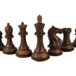 Executive Range Wooden Chess Set Mahogany Board 20″ Weighted Sheesham Staunton Fierce Knight Pieces 3.75″