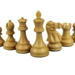 1972 Reykjavik Chess Pieces Broadbase Series Staunton Ebonised Boxwood 4″