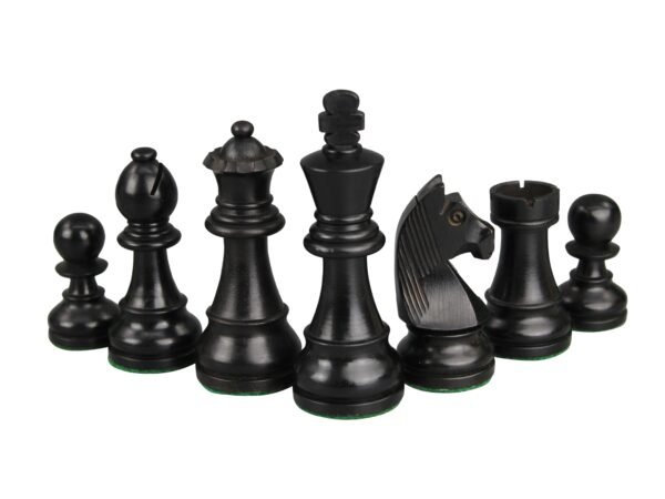 ebonised german staunton chess pieces