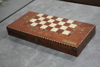 Helena Rural Rosewood Mother of Pearl Backgammon Set 20 Inch