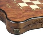 Luxury Range Helena Backgammon Set “Carved Rosewood” – 20″ – 2181