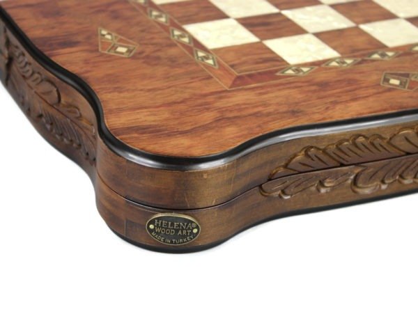 hand carved rosewood helena backgammon set