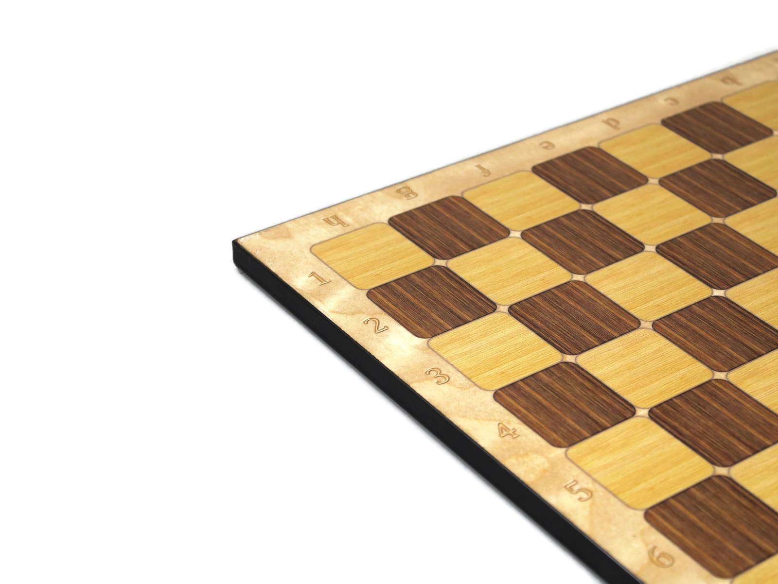 oak chess board surface