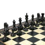 Premium Range Helena Chess Set Ebonywood 20″ Weighted Ebonised Fierce Knight Staunton Chess Pieces 3.75″