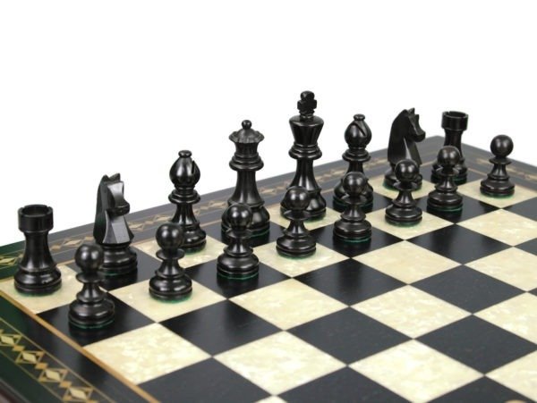 ebonised german staunton chess pieces