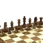 Original Range Chess Set Sheesham Flat Board 16″ With Downhead German Staunton Chess Pieces 3″