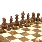 Original Range Chess Set Sheesham Flat Board 16″ With Atlantic Classic Staunton Chess Pieces 3″