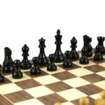 Master Range Wooden Chess Set Walnut Board 21″ Weighted Ebonised Reykjavik Staunton Pieces 3.75″
