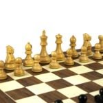 Master Range Wooden Chess Set Walnut Board 21″ Weighted Ebonised Reykjavik Staunton Pieces 3.75″