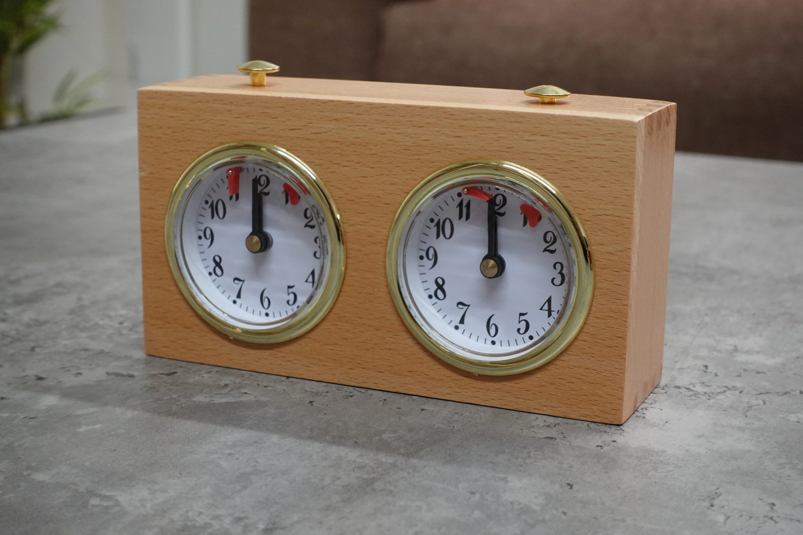 Natural Turnier Analog Wood Chess Clock