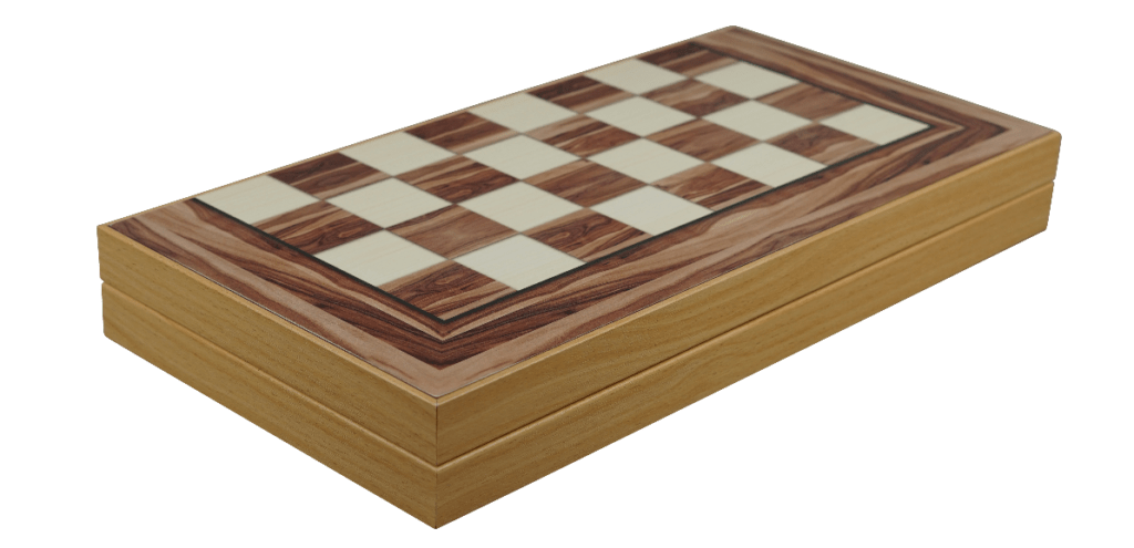 American Walnut Backgammon Set 19 Inch