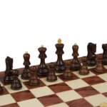 Staunton Range Helena Flat Board Chess Set Walnut 20″ Weighted Sheesham Zagreb Staunton Chess Pieces 3.75″