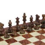 Staunton Range Helena Mother of Pearl Flat Board Chess Set Rosewood 20″ Weighted Sheesham French Knight Staunton Chess Pieces 3.75