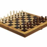 Classic Range Manopoulos Chess & Backgammon Set “Burl Olive”-19″