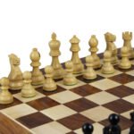 Original Range Chess Set Sheesham Flat Board 20″ With Ebonised Executive Staunton Chess Pieces 3.75″