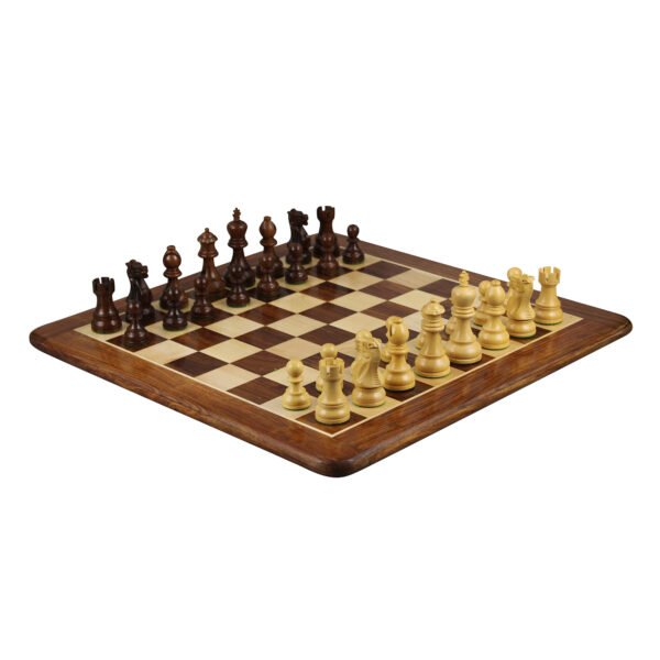 sheesham executive staunton chess set with sheesham flat board