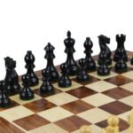 Original Range Chess Set Sheesham Flat Board 20″ With Ebonised Executive Staunton Chess Pieces 3.75″