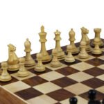 Original Range Chess Set Sheesham Flat Board 20″ With Ebonised Morphy Professional Staunton Chess Pieces 3.75″