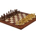 Staunton Range Helena Flat Board Chess Set Rosewood 20″ Weighted Sheesham King Bridal Staunton Chess Pieces 3.75″