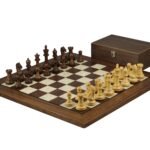 Staunton Range Helena Mother Of Pearl Flat Board Chess Set Walnut 20″ Weighted Sheesham Fierce Knight Staunton Chess Pieces 3.75″