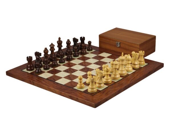 rosewood mother of pearl chess set with executive staunton sheesham chess pieces