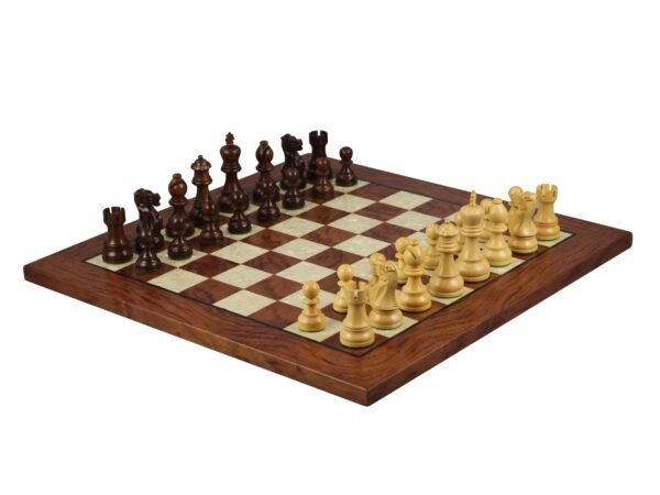 rosewood mother of pearl chess set with sheesham executive staunton chess pieces