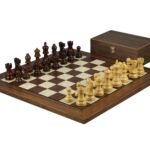Staunton Range Helena Mother Of Pearl Flat Board Chess Set Walnut 20″ Weighted Sheesham Executive Staunton Chess Pieces 3.75″