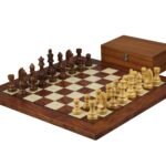 Staunton Range Helena Mother of Pearl Flat Board Chess Set Rosewood 20″ Weighted Sheesham German Staunton Chess Pieces 3.75″